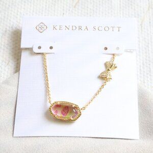 Kendra Scott Gold Marie Pink Blooming Heirloom Elisa Necklace NEW